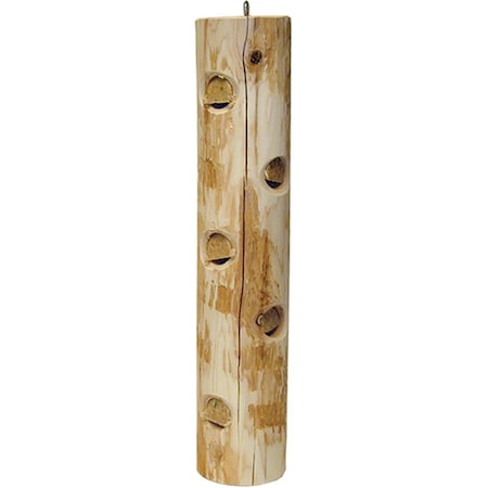 Reincarnation Stovall 22-inch White Cedar Suet Post Log Feeder For Suet Plugs RE3363710